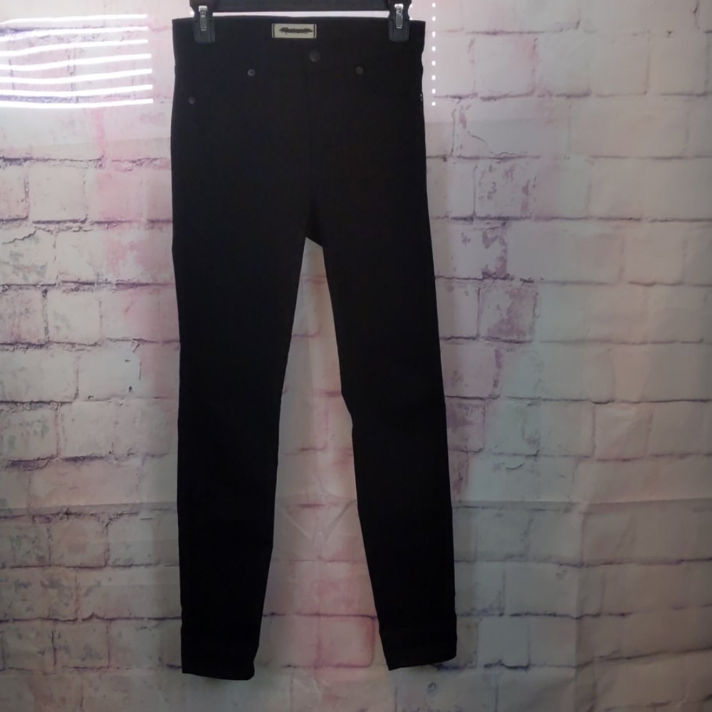 Madewell black high rise skinny jeans 25